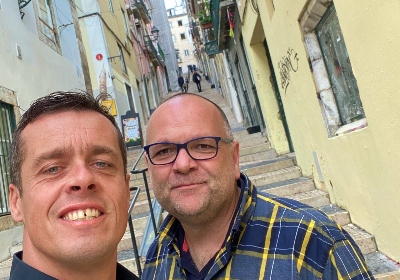 Mark en Onno in Lissabon