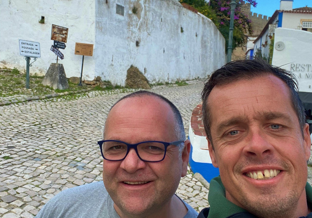 Mark en Onno in Obidos